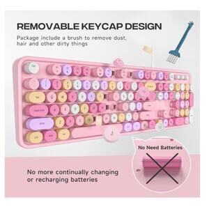 Wired Keyboard, 104 Keys Full-Sized USB PlugnPlay, Foldable Stand Windows